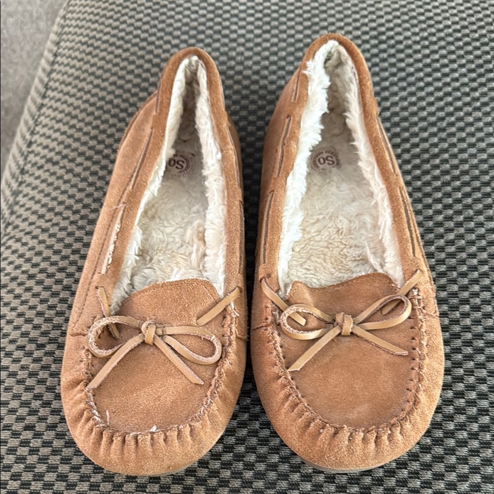 SO Tan Moccasins with Cozy Lining
